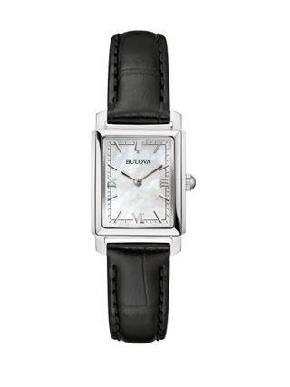 Bulova Sutton Mother-Of-Pearl Watch With a Leather Strap