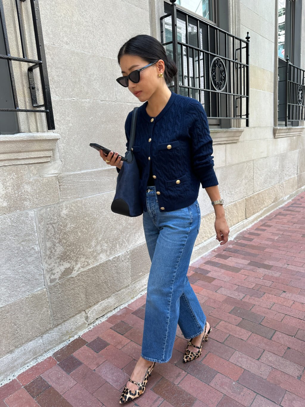 j crew sweater j crew bag cheetah print heels