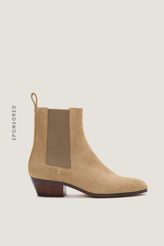 Odissi Studio, Ella Natural Suede Leather Bootie