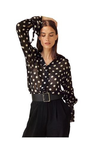 Polka Dots Georgette Blouse