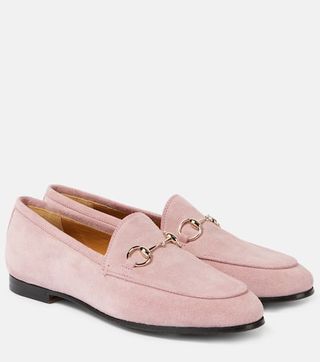 Gucci Jordaan Horsebit Suede Loafers