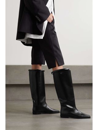 + Net Sustain the Riding Leather Knee Boots