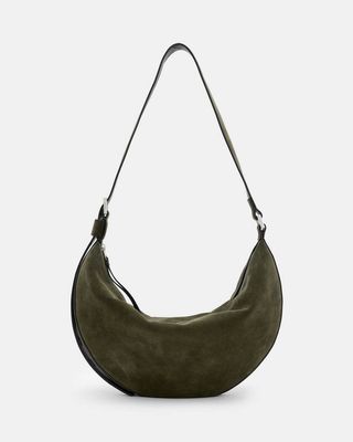 Half Moon Leather Shoulder Bag