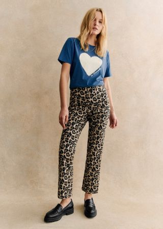 Ciara Trousers Leopard Jacquard