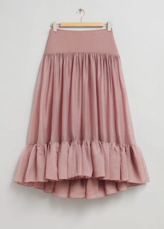 Sheer Tiered Maxi Skirt