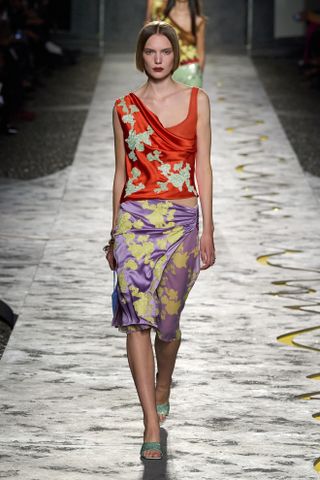 floral prints at milan fashion week spring summer 2025