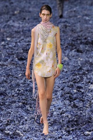 floral prints at milan fashion week spring summer 2025