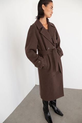 DHN CO. LTD, Wool Blend Trench Coat