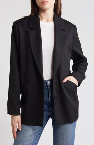 Herringbone Oversize Blazer