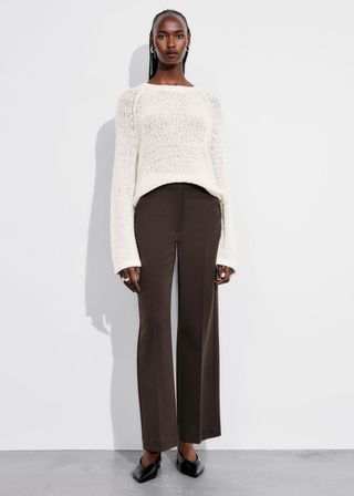 Wide Press-Crease Trousers