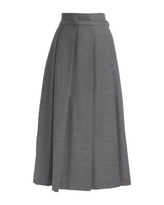 Weekend Max Mara, Virgin Wool Pleated Midi Skirt