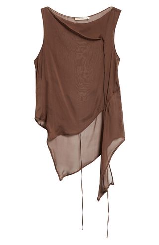 Sato Asymmetric Silk Top