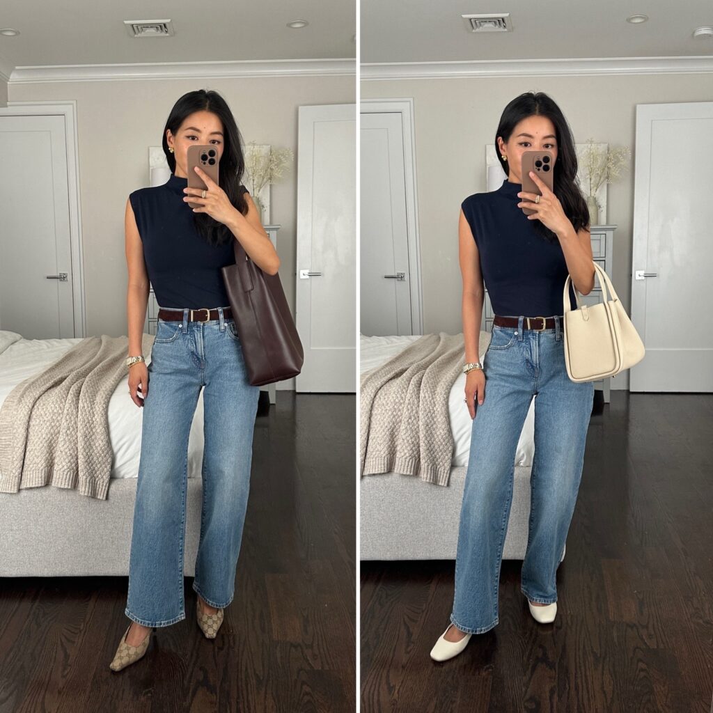 madewell crop jeans length comparison