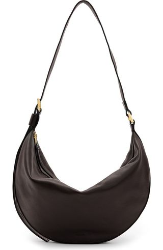 Half Moon Leather Shoulder Bag