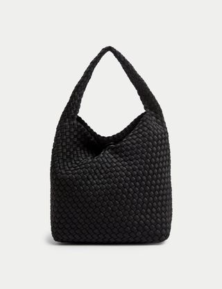 Braided Top Handle Shoulder Bag