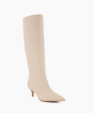 Dune , Kitten-Heeled Leather Knee-High Boots