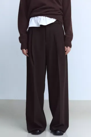 Trousers With Double Pleat