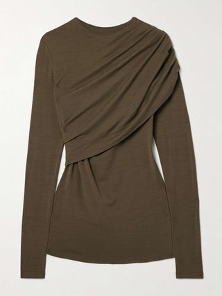 Asna Draped Ruched Jersey Top