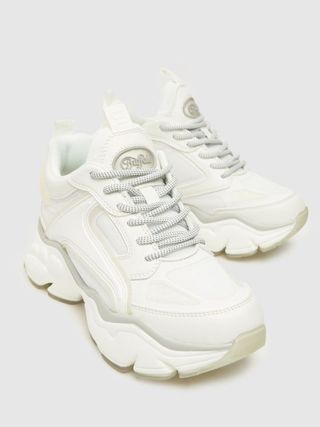 Buffalo London Binary Athena Trainers in White