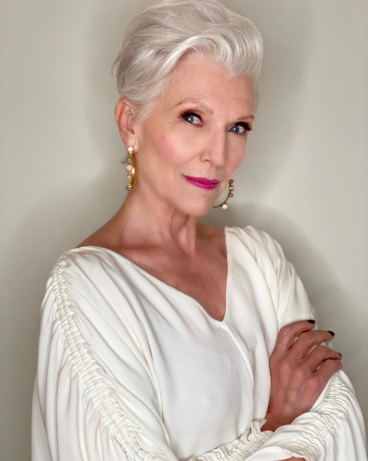 Image may contain Maye Musk Blonde Hair Person Adult and Pixie Cut