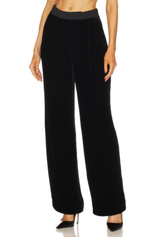 Velvet Pleated Trousers