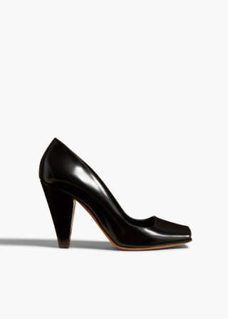 Khaite, Cedar Pump in Black Brushed Leather