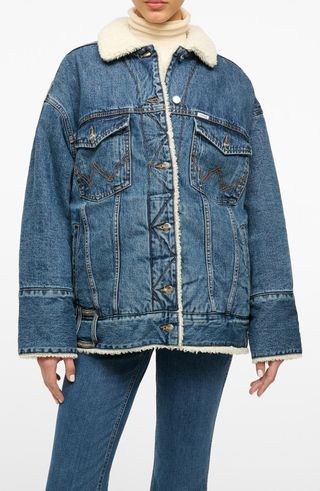 + Wrangler the Biggest Reversible Faux Shearling & Denim Trucker Jacket