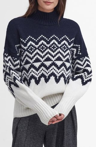 Gwyn Fair Isle Cotton & Wool Blend Sweater