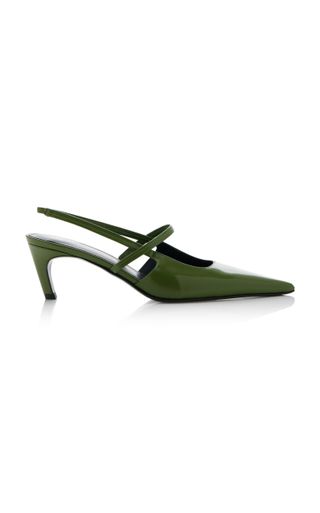 The Sharp Leather Slingback Pumps