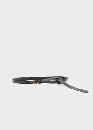 100% Fine Leather Belt With Double Twist