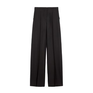 Wide-Leg Wool Trousers