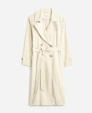 Madewell Belted Trench Coat in Drapey Twill