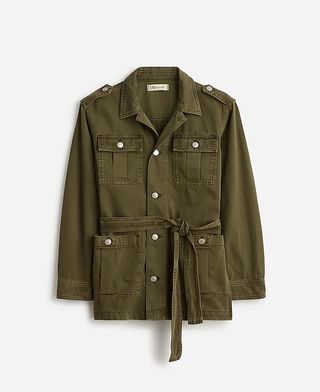 Madewell Chino Safari Jacket in Faded Ivy