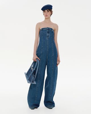 Jeans Overall With Front Zipper