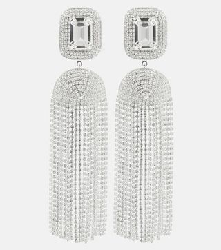 Crystal-Embellished Drop Earrings