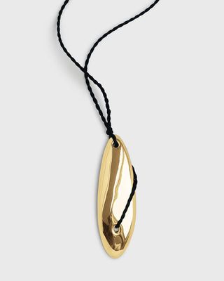 Poise Necklace + Black Cord | Gold Plated