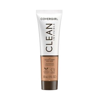 Covergirl Clean Invisible, Golden Honey, Foundation, Blendable Formula, Buildable Coverage, Lightweight, Natural Finish, Non-Comedogenic, 1oz