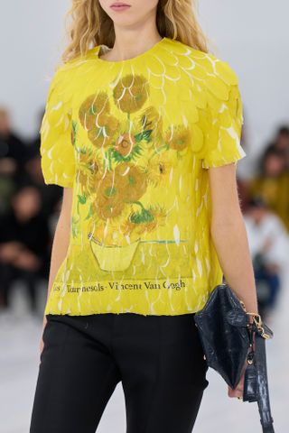 a close photo of a runway look from Loewe's spring 2025 show