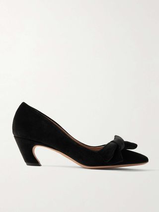 Oli Bow-Detailed Velvet Pumps