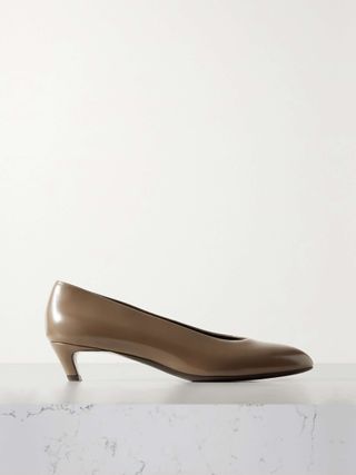 Glossed-Leather Pumps