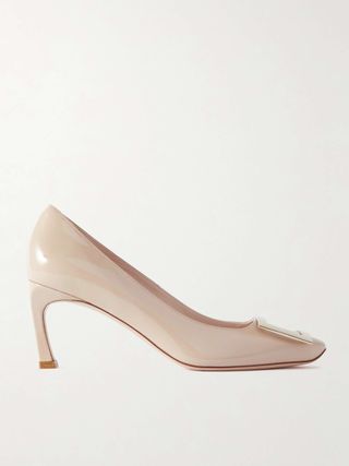 Belle Vivier Trompette Buckled Patent-Leather Pumps