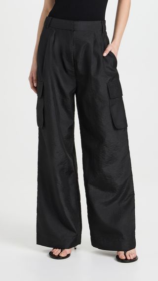 Crispy Nylon Pleated Cargo Pant