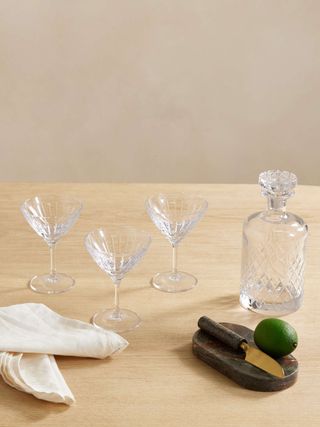 Soho Home, Roebling Set of Four Crystal Cocktail Coupes