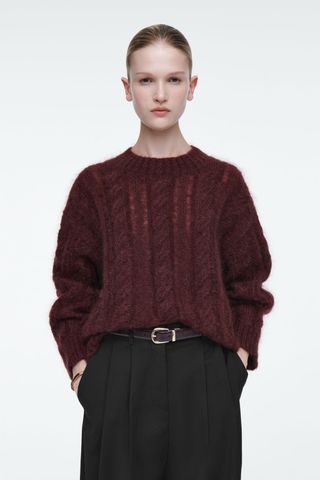 Cable-Knit Mohair Jumper