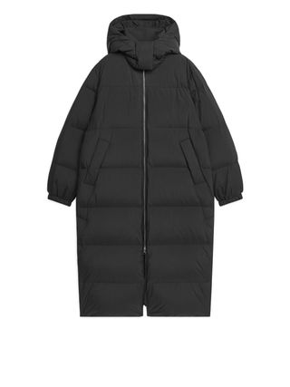 Long Down Puffer Coat - Black - Arket Gb