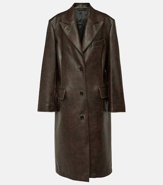 Ovittor Faux Leather Coat