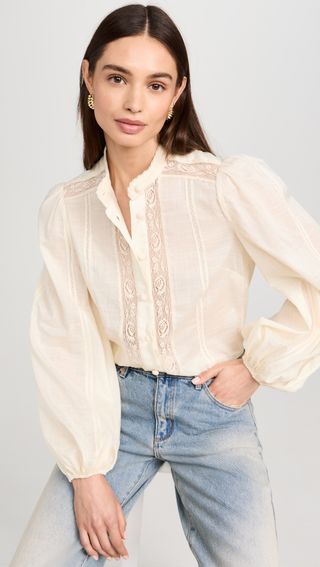 Halliday Lace Trim Shirt