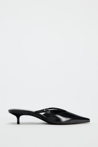 Zara, Heeled Leather Slides