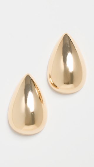 Solid Chunky Teardrop Hoop Earrings