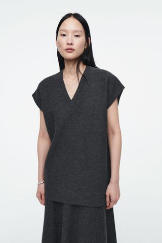 Oversized Boiled-Wool Vest